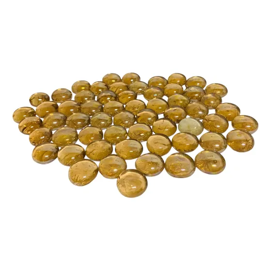 Pedras Gemas Vidro Dourado - Kit C/ 110 Unidades
