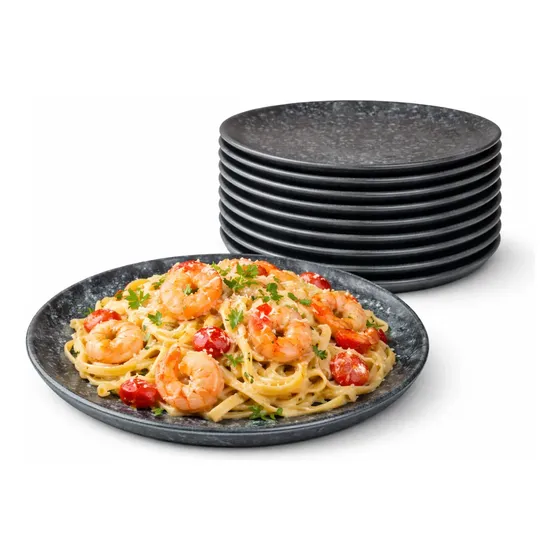 Kit 12 Pratos Raso 28 Cm De Pedra Sabão Exclusivo