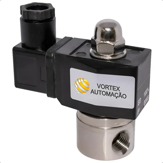 Válvula Solenóide Rosca 1/4 Inox 2/2 Vias Água/óleo/ar 220v