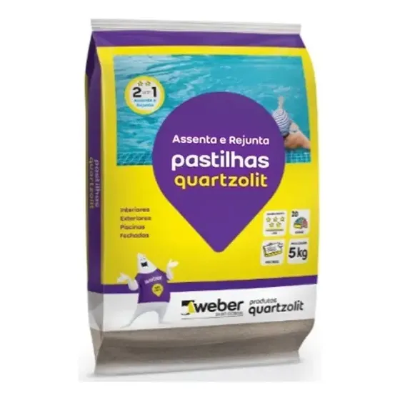 Argamassa P/ Pastilha De Vidro E Porcelana 5kg Quartzolit