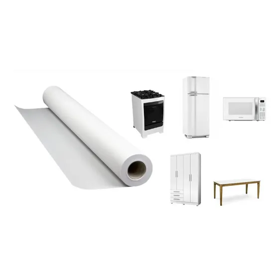 Adesivo Envelopamento Decoração Moveis Geladeira Branco 5 X1