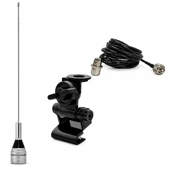 Antena Aquario Completa Móvel Radio Amador Vhf Uhf Dual Band