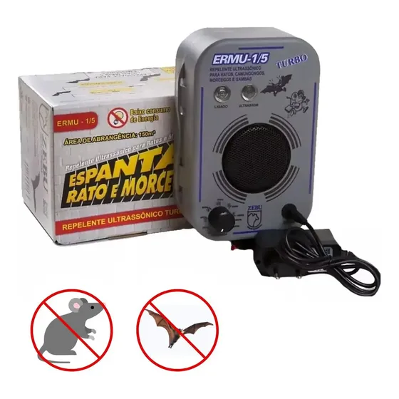 Repelente Ultrassonico Para Ratos E Morcegos 150m² Zebu