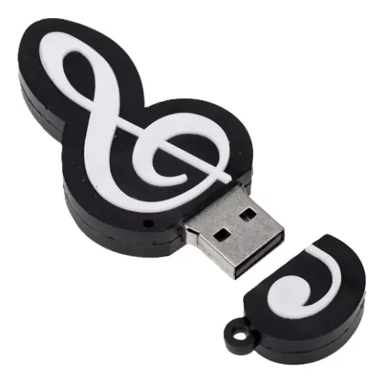 Pen Drive 8gb Personalizado Nota Musical - Emborrachado