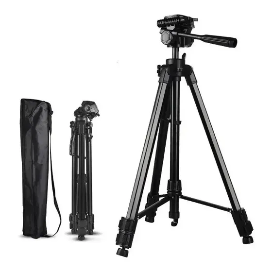 Tripé Telescópico Profissional Preto Até 1,80 Mts + Bolsa