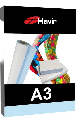 Papel Resinado P/ Sublimação 500 Folhas A3 Fundo Azul Havir