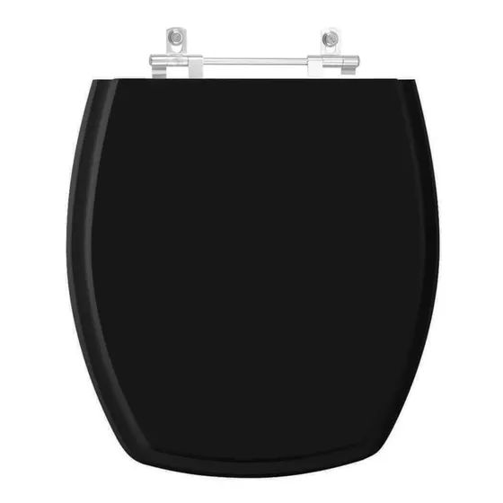 Tampa De Vaso Thema Preto Para Louça Incepa - Pontto Lavabo Preto