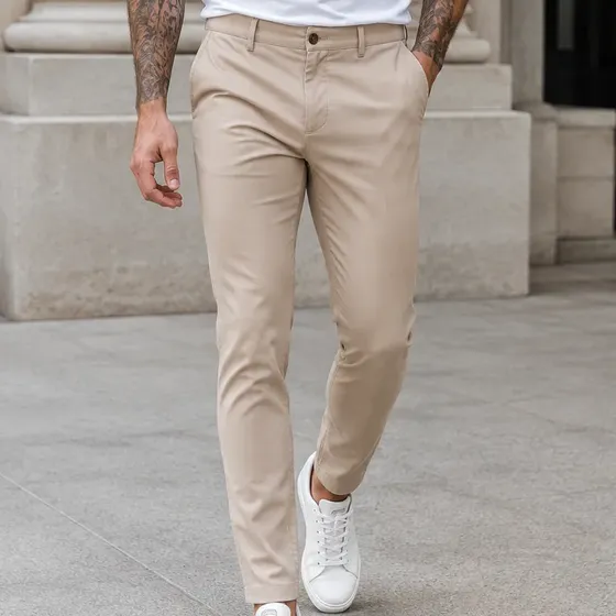 Calça Sarja Masculina Slim Elastano Bolso Faca Esporte Lycra