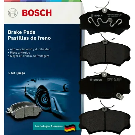 Pastilha De Freio Disco Semimetálicas Jogo Original Bosch Civic 1.7 1.8 Dianteiro 2001 À 2011