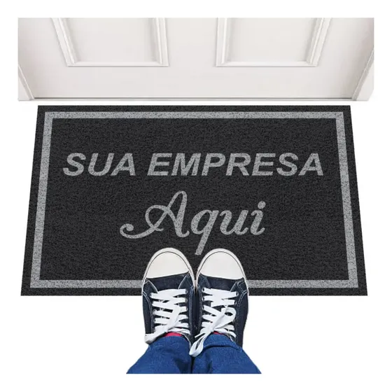 Tapete Capacho 80x60 Personalizado Logomarca Empresa Logo