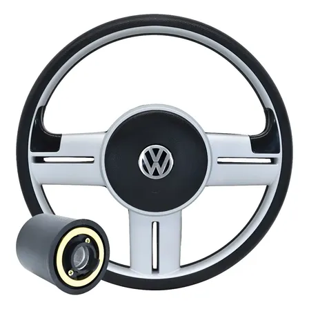 Volante Rallye Super Surf Slim Gol Parati Saveiro G2 G3 G4 Prateado