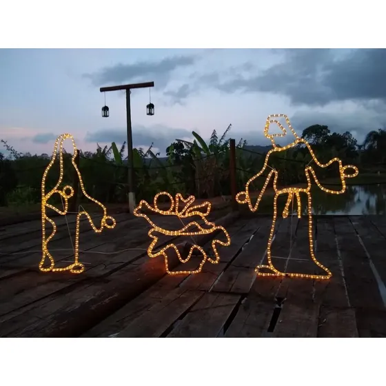 Enfeite De Natal Presepio Iluminado 127 Volts Frete Gratis