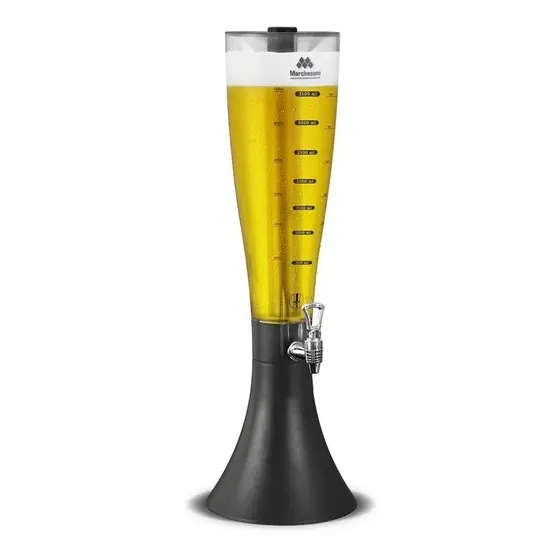 Torre De Chopp/cerveja Marcbeer Marchesoni 2,5 Full L Preto Não
