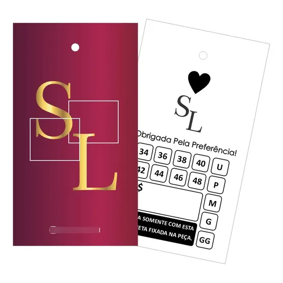 Etiquetas Personalizadas Tag Para Roupa E Brindes 1.000 Unds