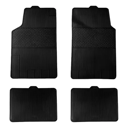 Jogo De Tapete Automotivo 100% De Borracha Universal 4 Peças Preto
