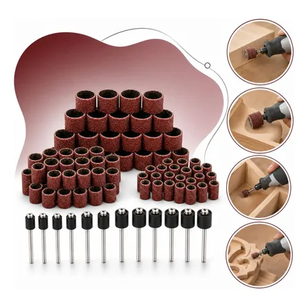 Tubos Lixa Para Micro Retifica 1/4 1/2 3/8 + Hastes - 132pcs