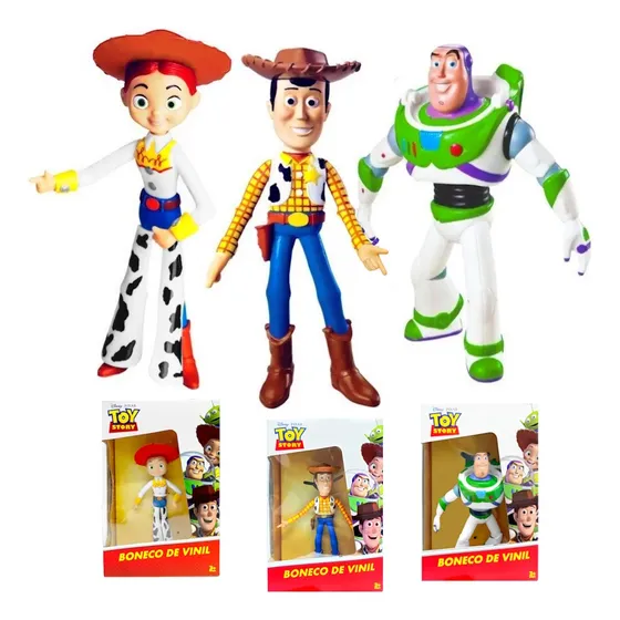 Coleção Bonecos Toy Story Woody Buzz E Jessie 18ccm
