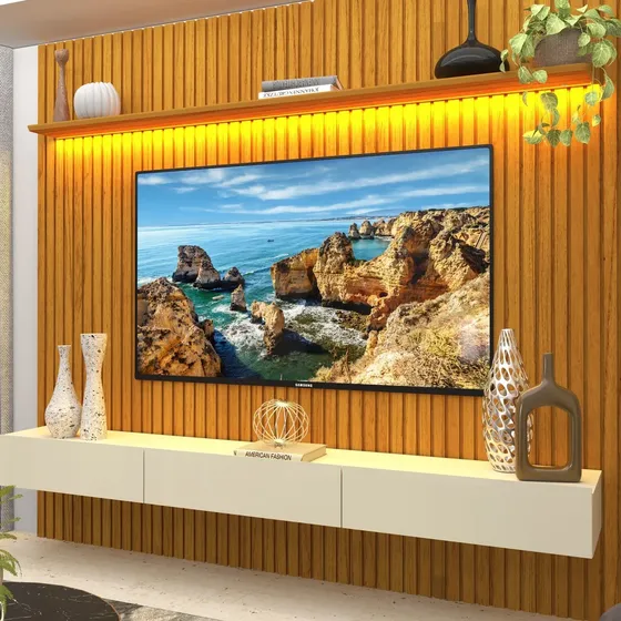 Estante Home Ripada Para Tv Até 85 Polegadas Com Led If