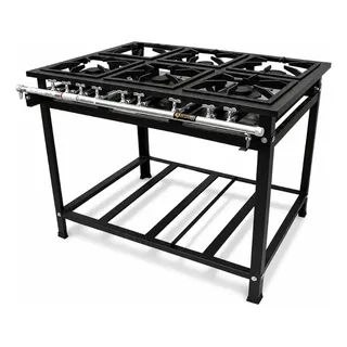 Fogão Industrial Para Cozinha 6 Bocas Baixa Pressão Qd/qs Gás