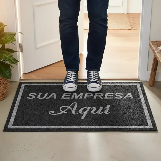 Tapete Capacho 200x60 Personalizado Logo Loja Comércio