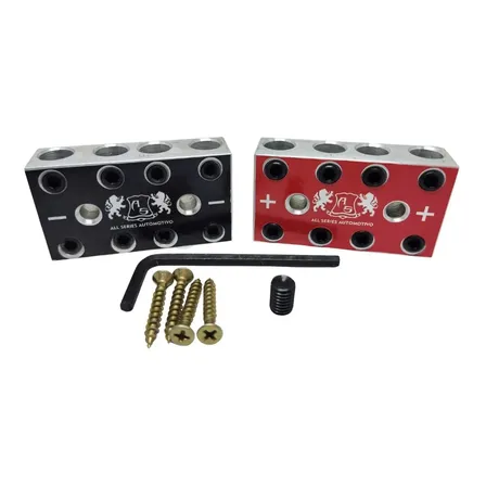 Bloco Distribuidor De Energia 4x4 8 Vias Barramento Som Par