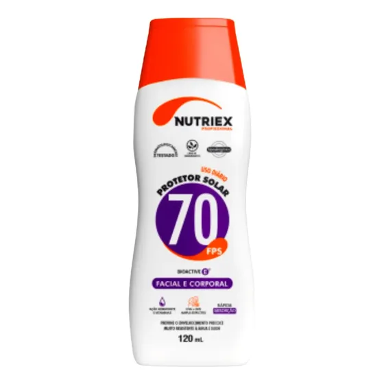 Protetor Bloqueador Solar Fps 70 120ml Soldador Nutriex