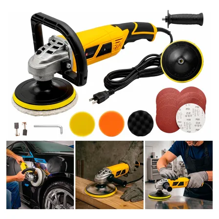 Politriz Angular 7 Polegadas Automotiva 1480w Profissional Amarelo 127v