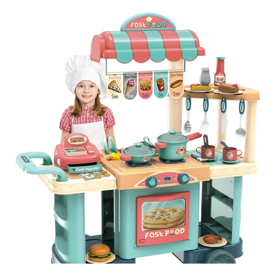 Cozinha De Brinquedo Forno E Fogão Food Truck Replay Kids
