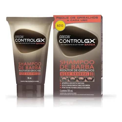 Grecin Control Gx Shampoo De Barba Redutor Grisalhos 118ml -