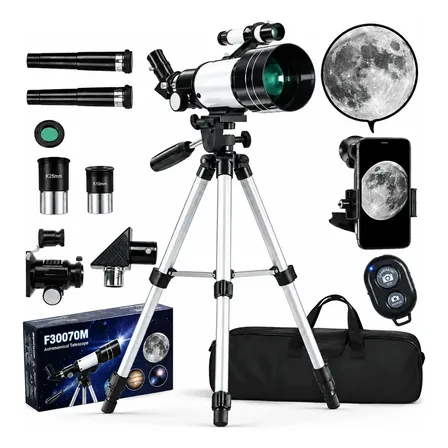 Telescópio Astronômico 70mm Com Tripé F300 70m F30070m Ultra