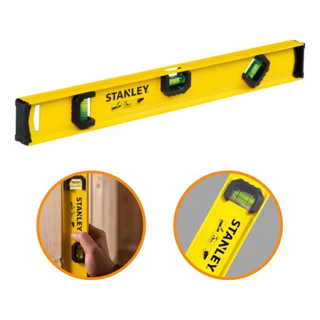Nível De Mão 3 Bolhas Stanley Alumínio 18' 45cm Profissional