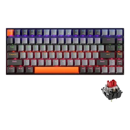 Teclado Mecânico Machenike K500a B84 Hot Swap Rgb Gamer Branco Inglês Us