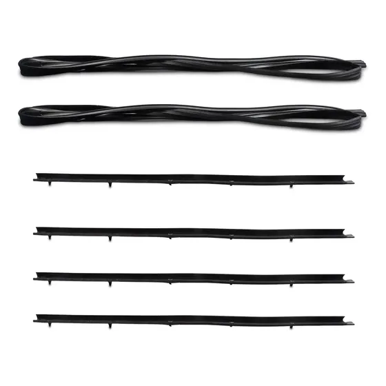 Kit Canaleta Vidro Porta C/pestanas Delrey 4p E Pampa Até 97