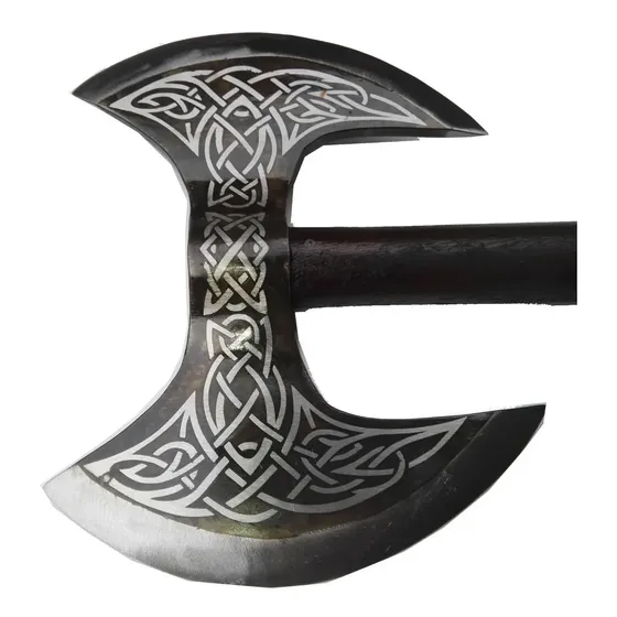 Machado Duplo Corte, Machado Viking, Combate, Decaptação.