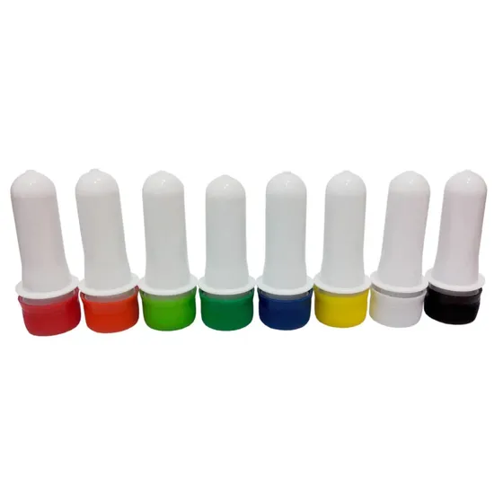 47 Preforma Branca 18ml Pet 17g Tubete 8cm Tamp Rosca Lacre