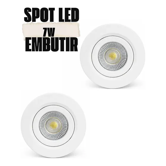 16 X Spot Croica Super Led Lampada Bivolt 7w Quente