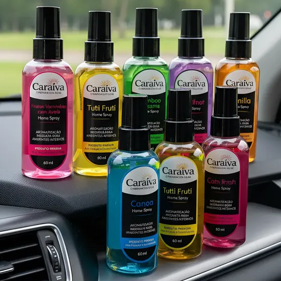 Kit 7 Aromatizantes Automotivos Perfume Carro 60ml Sortidos Cinza Carro Novo
