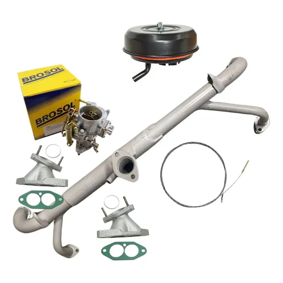 Kit Carburação Simples Vw Ar Coletor Kombi 1600 Carb Brosol