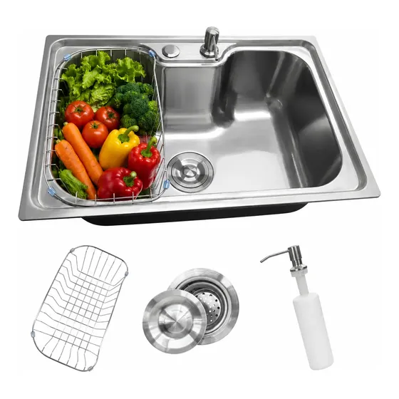 Pia Cuba Cozinha Gourmet Aço Inox 60x42 Com Acessórios