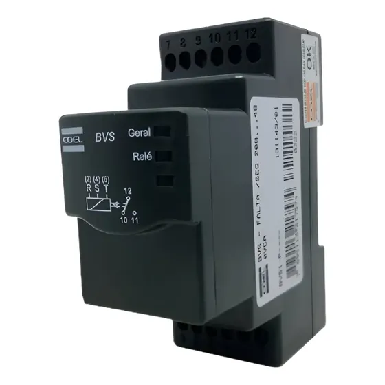 Monitor De Falta E Sequência De Fase Coel Bvs 208~480vca