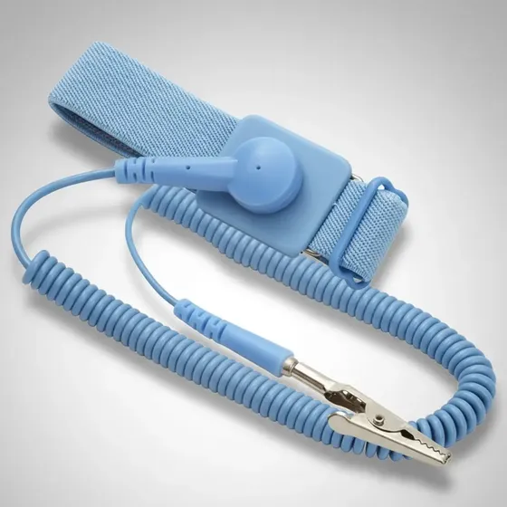 Pulseira Anti-estática Profissional Aterramento Esd Azul-claro