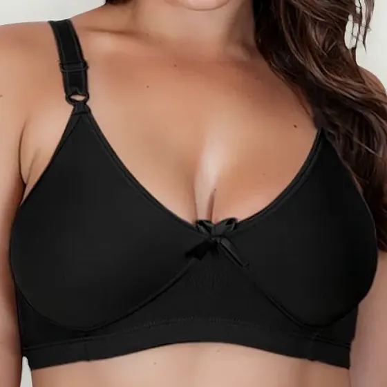 Sutiã Plus Size Alça Larga Sem Bojo Reforçado Confortável