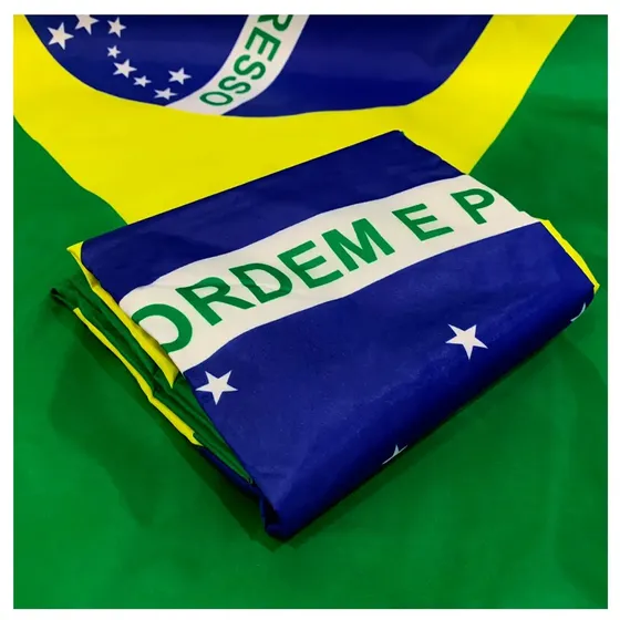 Bandeira Do Brasil 3 Panos Grande Dupla Face Pronta Entrega