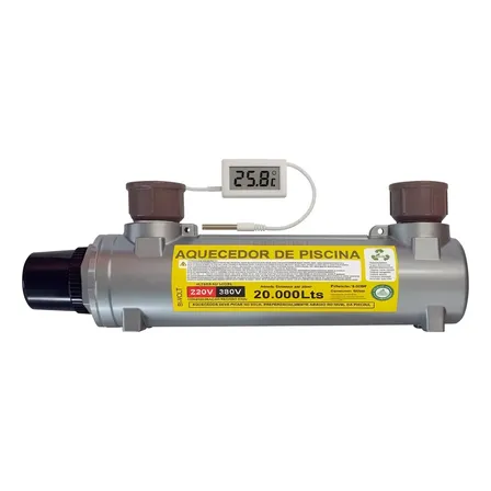 Aquecedor De Piscina 20.000lts Manual 8kw Compacto