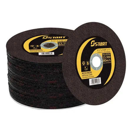 Disco De Corte Fino Inox 4.1/2 X 1,0 Esmerilhadeira 100 Pçs Amarelo