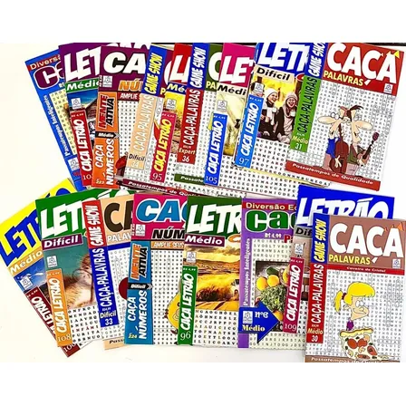 100 Revistas Caça Palavras Passatempos Atacado