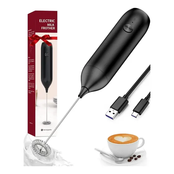 Misturador Bebidas Ovos Portátil Recarregável Mini Mixer