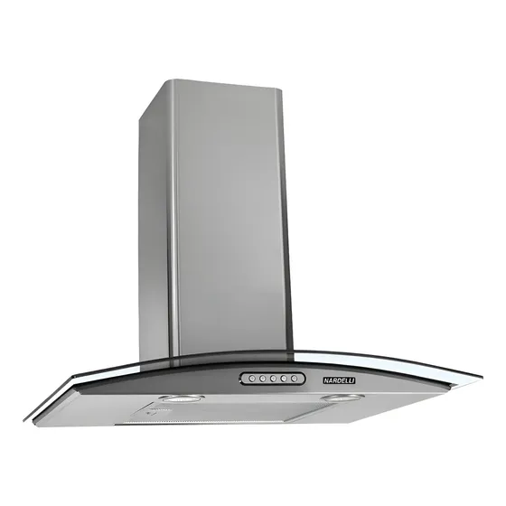 Coifa Parede Depurador Vidro Curvo Inox 60cm 220v Nardelli Inox 220v