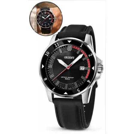 Relógio Orient Masculino Neo Sports Original Prova Dágua 50m Preto Prateado