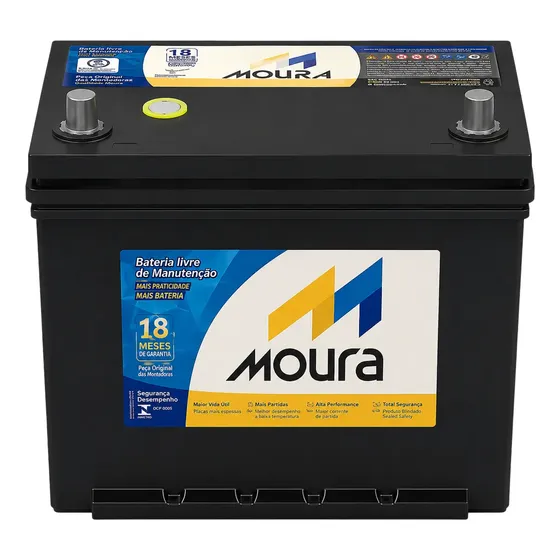 Bateria Moura Honda Fit, City, 18 Meses De Garantia